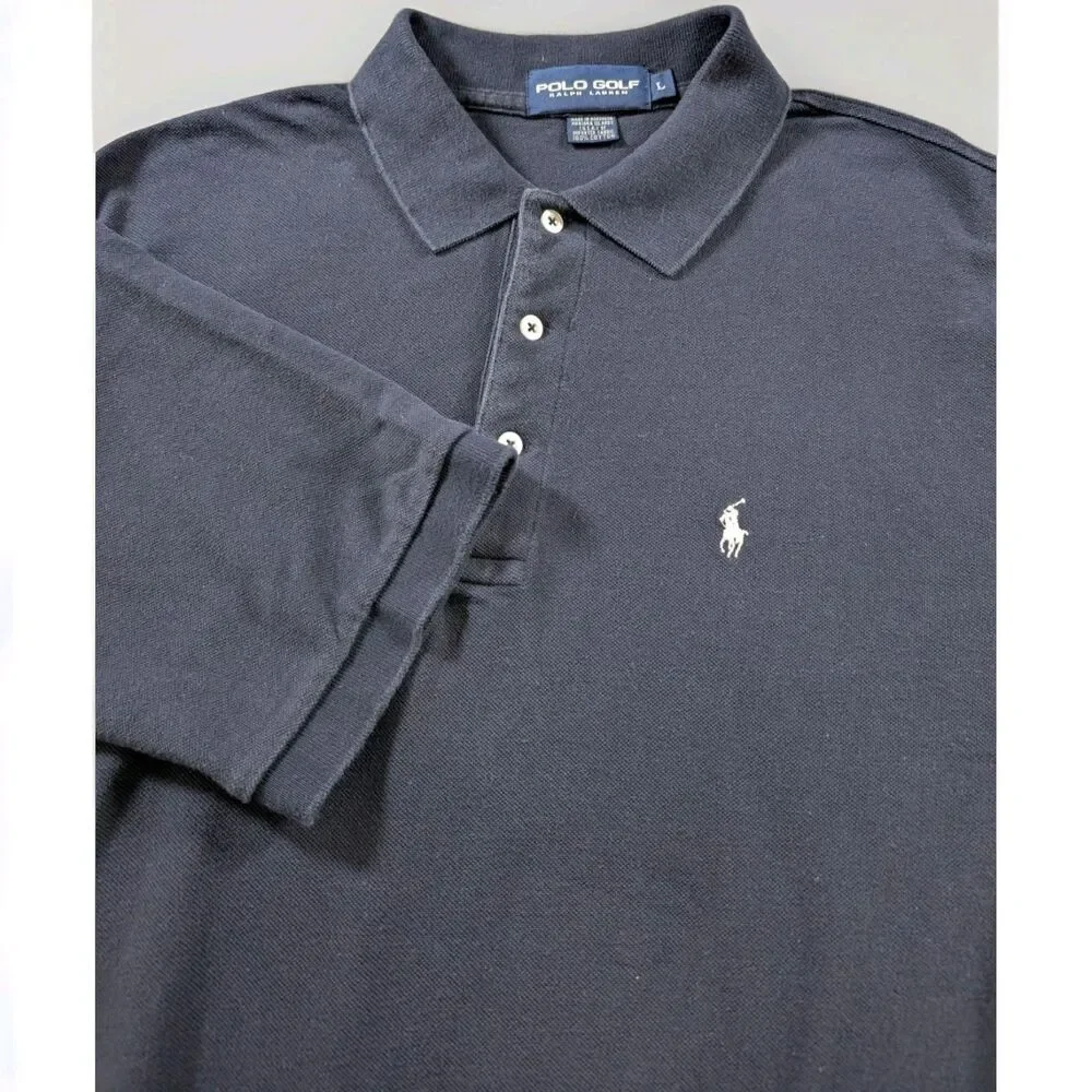 Polo Golf Ralph Lauen Polo Shirt Men's L Blue Regular Fit Short Sleeve Casual